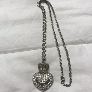 Silver Juicy Couture Rhinstone necklace